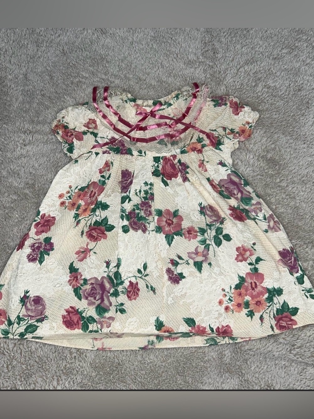 Vintage Floral Toddler Dress Size 24M